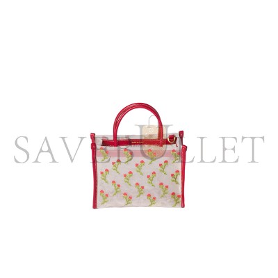 MIU MIU EMBROIDERED MESH TOP-HANDLE BAG 5BA310 (19.5*14*9cm)